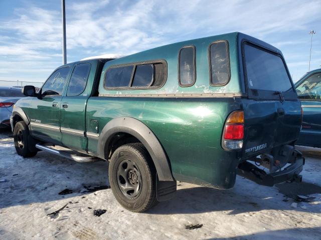 5TBRN3410YS108875 - 2000 TOYOTA TUNDRA ACCESS CAB SR5 GREEN photo 2
