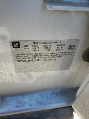 1G11C5SL8FF201904 - 2015 CHEVROLET MALIBU 1LT SILVER photo 12