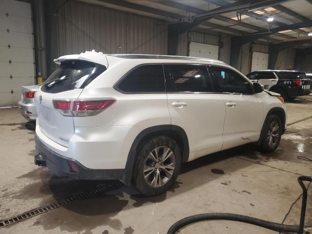 5TDJKRFH5ES005120 - 2014 TOYOTA HIGHLANDER XLE WHITE photo 3