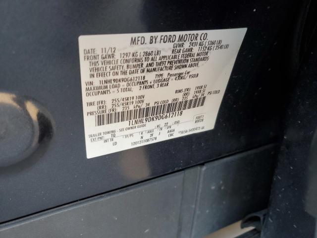 1LNHL9DK9DG612118 - 2013 LINCOLN MKS BLUE photo 13