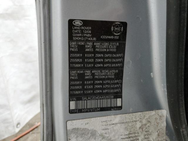 SALAC2D40AA526038 - 2010 LAND ROVER LR4 ვერცხლისფერი ფოტო 14