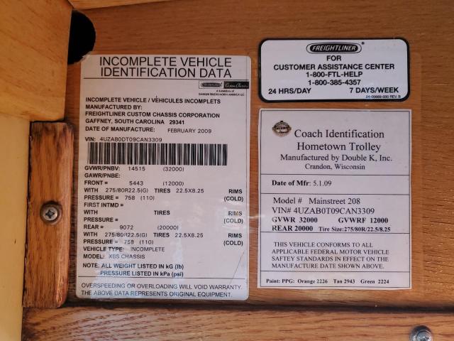 4UZAB0DT09CAN3309 - 2009 FREIGHTLINER CHASSIS XB 双色 照片 10