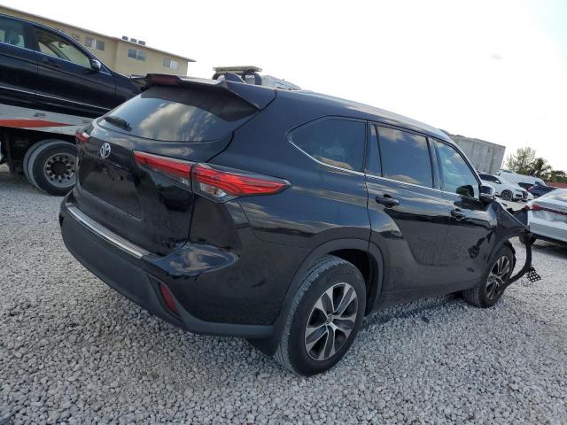 5TDGZRAH3LS010777 - 2020 TOYOTA HIGHLANDER XLE BLACK photo 3