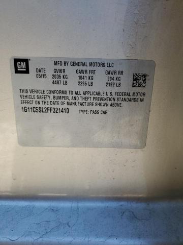 1G11C5SL2FF321410 - 2015 CHEVROLET MALIBU 1LT BEIGE photo 13