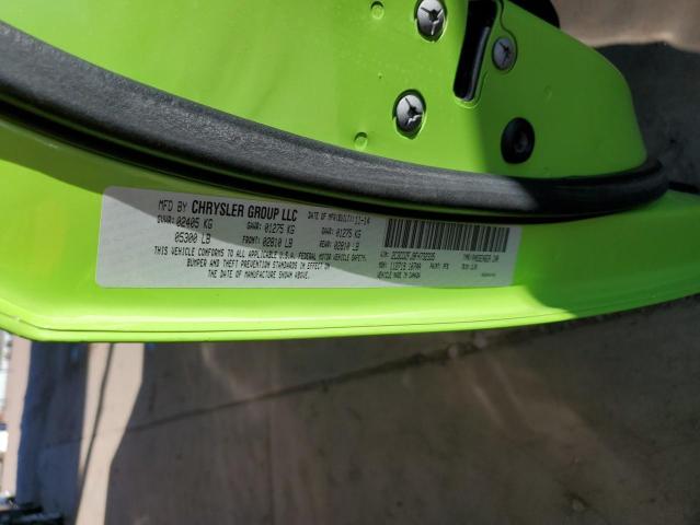 2C3CDZFJ9FH732335 - 2015 DODGE CHALLENGER R/T SCAT PACK GREEN photo 12