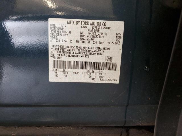 2LMPJ8LR0GBL44179 - 2016 LINCOLN MKX RESERVE Көк фото 14