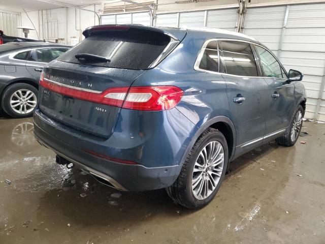 2LMPJ8LR0GBL44179 - 2016 LINCOLN MKX RESERVE Көк фото 3