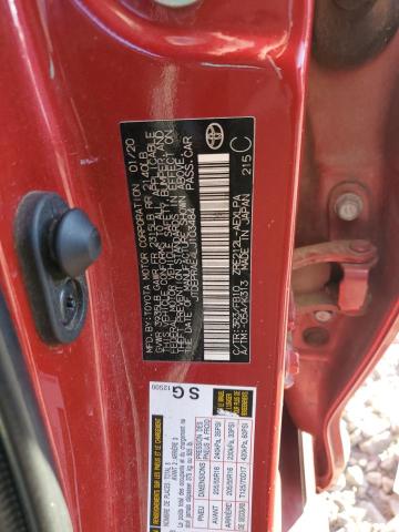 JTDEPRAE4LJ103484 - 2020 TOYOTA COROLLA LE 红色 照片 12