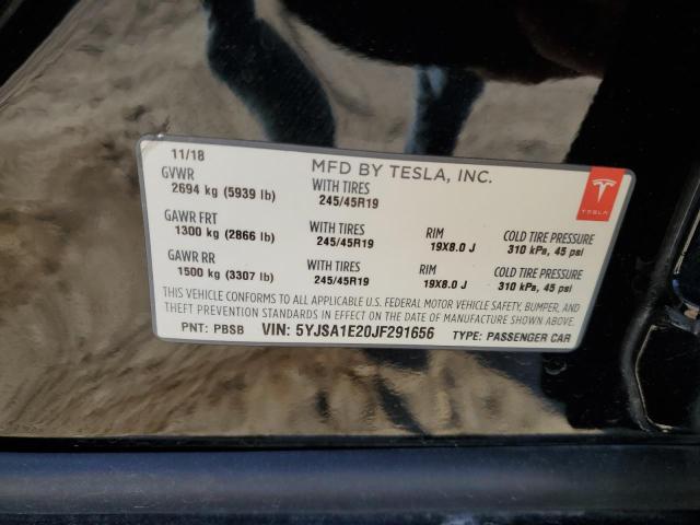 5YJSA1E20JF291656 - 2018 TESLA MODEL S 黑色 照片 13