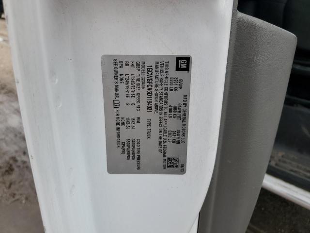 1GCWGFCA6D1194031 - 2013 CHEVROLET EXPRESS G2 WHITE photo 13