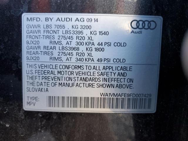 WA1VMAFE9FD007429 - 2015 AUDI Q7 TDI PRESTIGE CHARCOAL photo 13