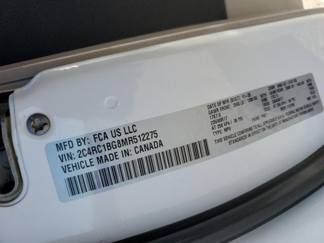 2C4RC1BG8MR512275 - 2021 CHRYSLER PACIFICA TOURING L Ağ foto 13