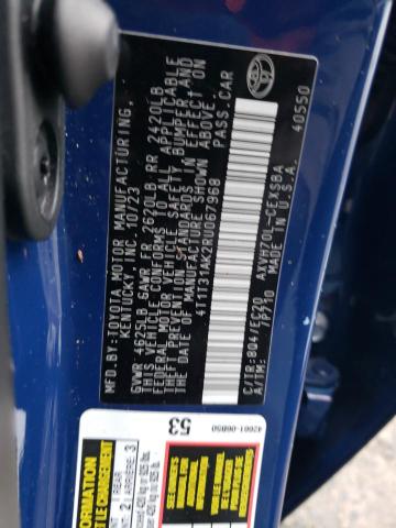 4T1T31AK2RU067968 - 2024 TOYOTA CAMRY SE NIGHT SHADE BLUE photo 13