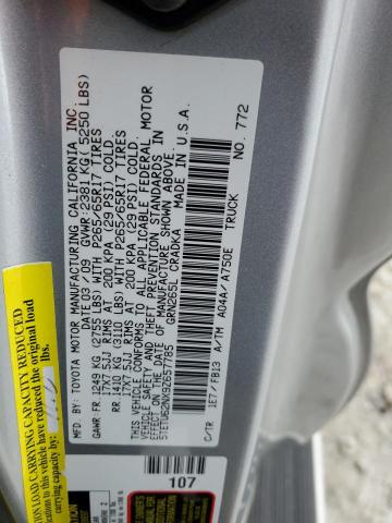 5TETU62NX9Z657785 - 2009 TOYOTA TACOMA PRERUNNER ACCESS CAB SILVER photo 12