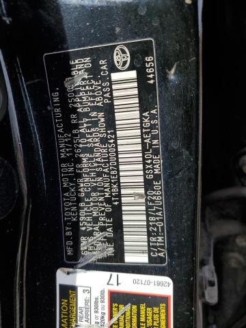 4T1BK1EB7DU005421 - 2013 TOYOTA AVALON BASE 黑色 照片 12