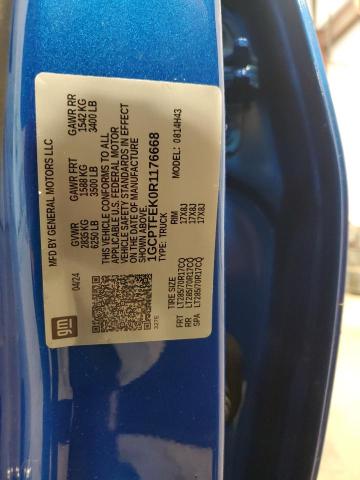 1GCPTFEK0R1176668 - 2024 CHEVROLET COLORADO ZR2 BLUE photo 12