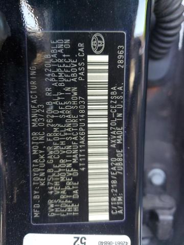 4T1T11AK6PU148037 - 2023 TOYOTA CAMRY SE NIGHT SHADE BLACK photo 12