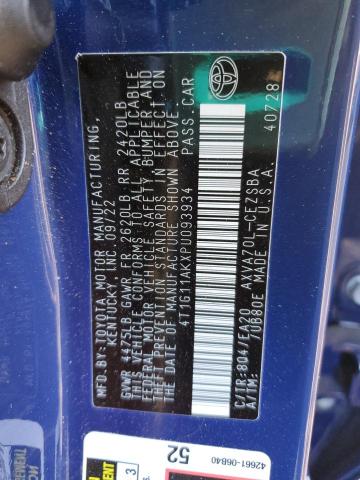 4T1G11AKXPU093934 - 2023 TOYOTA CAMRY SE NIGHT SHADE BLUE photo 12