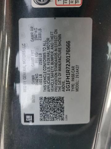 1G1FH1R72J0176566 - 2018 CHEVROLET CAMARO SS GRAY photo 12