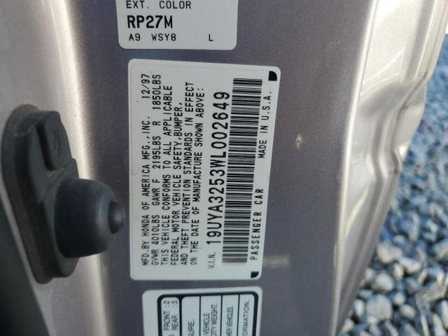 19UYA3253WL002649 - 1998 ACURA 2.3CL 灰色 照片 12