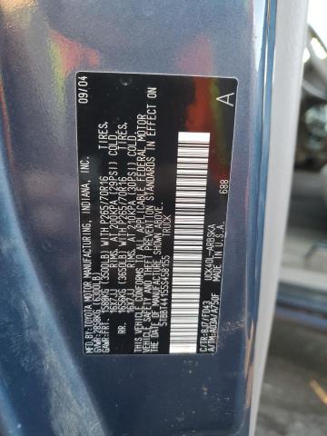 5TBBT44155S458155 - 2005 TOYOTA TUNDRA ACCESS CAB SR5 BLUE photo 12