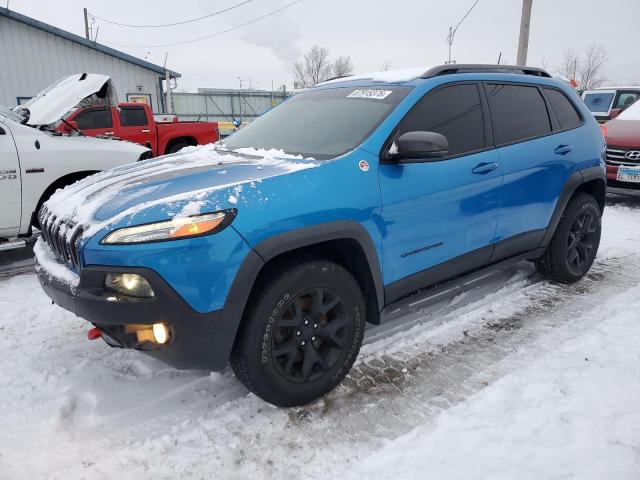 1C4PJMBX2JD551263 - 2018 JEEP CHEROKEE TRAILHAWK BLUE photo 1