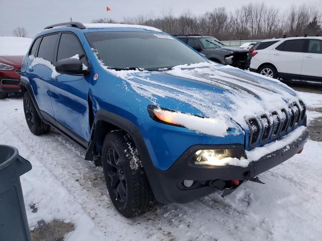 1C4PJMBX2JD551263 - 2018 JEEP CHEROKEE TRAILHAWK BLUE photo 4