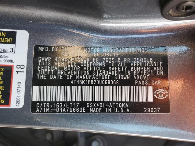 4T1BK1EB2DU068068 - 2013 TOYOTA AVALON BASE Boz foto 13