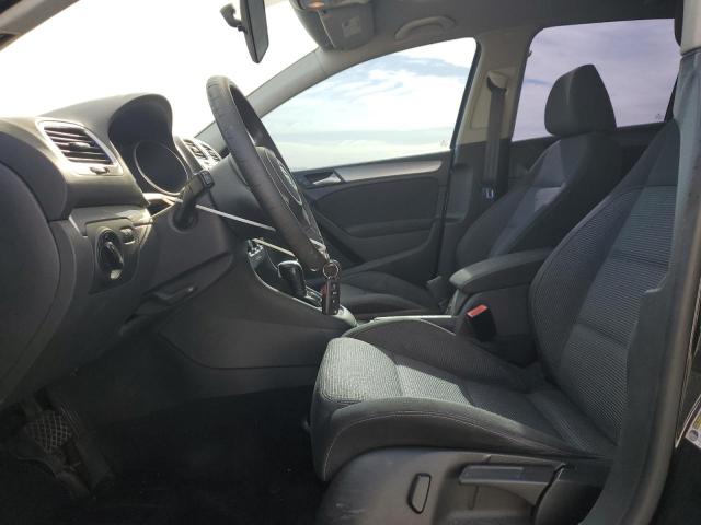 WVWDB7AJ5CW170657 - 2012 VOLKSWAGEN GOLF BLACK photo 7