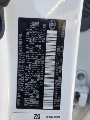 4T1G11AK8PU816101 - 2023 TOYOTA CAMRY SE NIGHT SHADE WHITE photo 12