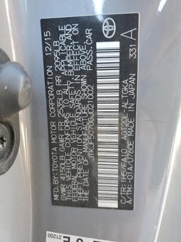 JTKJF5C70GJ021002 - 2016 TOYOTA SCION TC 银色 照片 13