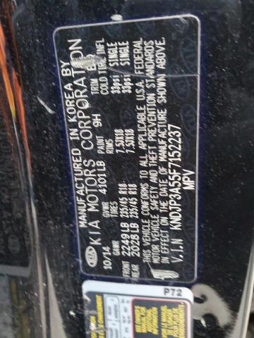 KNDJP3A55F7152237 - 2015 KIA SOUL + BLACK photo 13