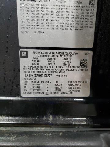 LRBFXCSA9HD178277 - 2017 BUICK ENVISION PREFERRED შავი ფოტო 14