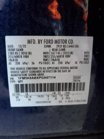 1FM5K8ABXPGA07114 - 2023 FORD EXPLORER POLICE INTERCEPTOR 蓝色 照片 14