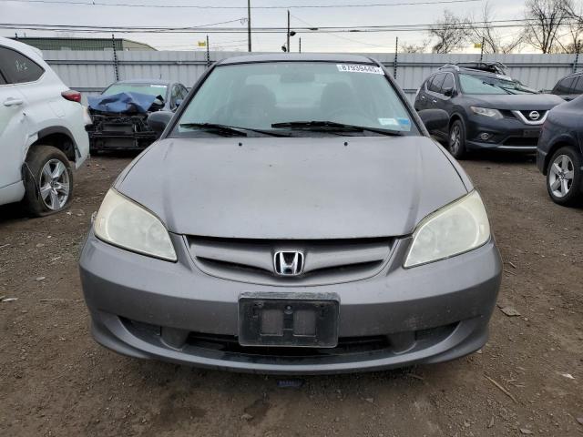 2HGES16305H592947 - 2005 HONDA CIVIC DX VP ნაცრისფერი ფოტო 5