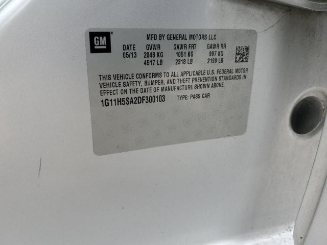 1G11H5SA2DF300103 - 2013 CHEVROLET MALIBU LTZ SILVER photo 12