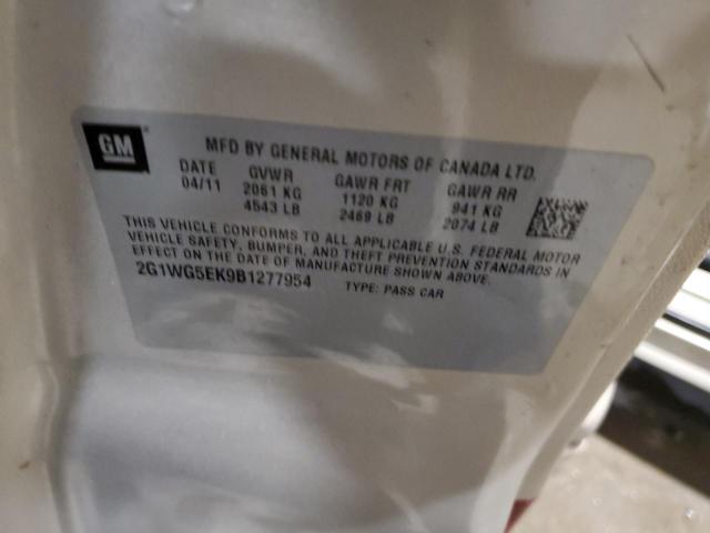 2G1WG5EK9B1277954 - 2011 CHEVROLET IMPALA LT GOLD photo 12