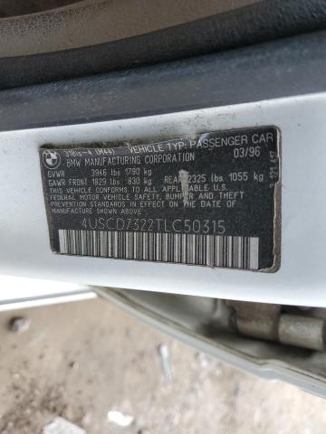 4USCD7322TLC50315 - 1996 BMW 318 I WHITE photo 12