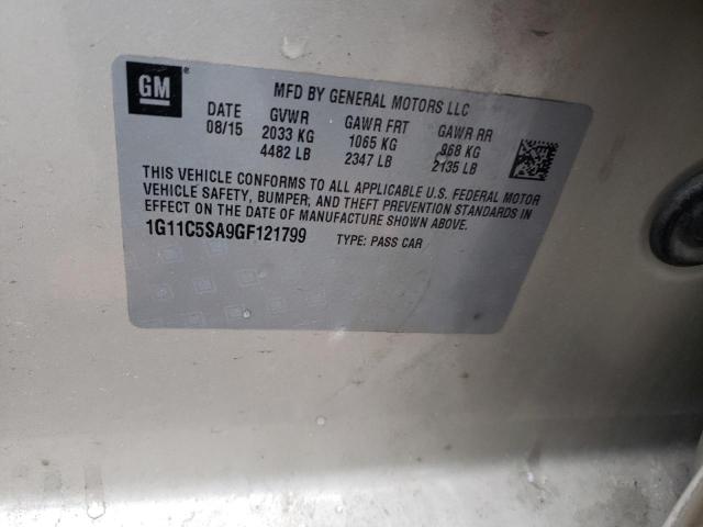 1G11C5SA9GF121799 - 2016 CHEVROLET MALIBU LIM LT 米色 照片 12