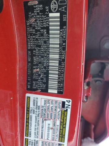 2T1KR32EX5C340777 - 2005 TOYOTA COROLLA MA XR RED photo 12