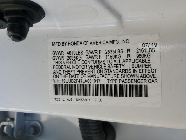 19UUB2F47LA001017 - 2020 ACURA TLX TECHNOLOGY 白色 照片 13