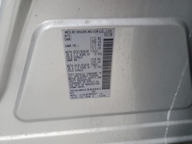 5N1DR2MN4JC644945 - 2018 NISSAN PATHFINDER S 银色 照片 13