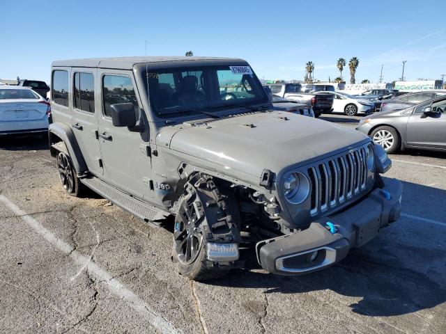 1C4JJXP63NW122523 - 2022 JEEP WRANGLER U SAHARA 4XE GRAY photo 4