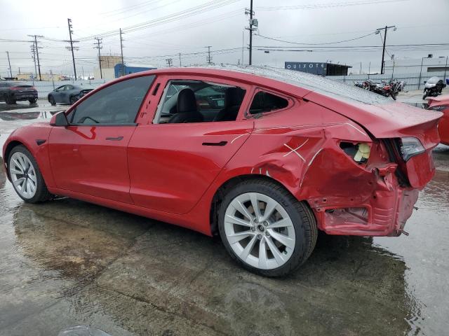 5YJ3E1EA0MF851244 - 2021 TESLA MODEL 3 RED photo 2