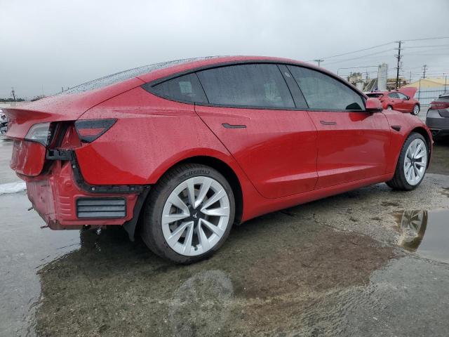 5YJ3E1EA0MF851244 - 2021 TESLA MODEL 3 RED photo 3