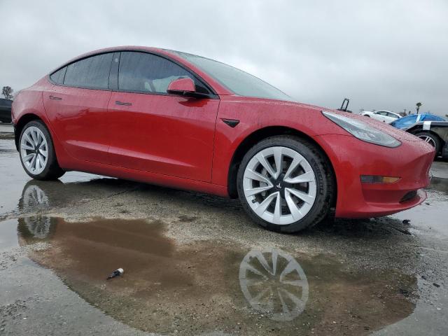 5YJ3E1EA0MF851244 - 2021 TESLA MODEL 3 RED photo 4