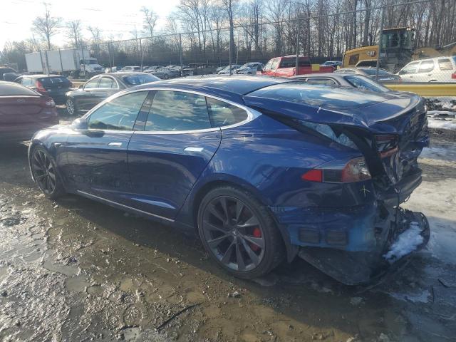 5YJSA1E47LF402269 - 2020 TESLA MODEL S ლურჯი ფოტო 2