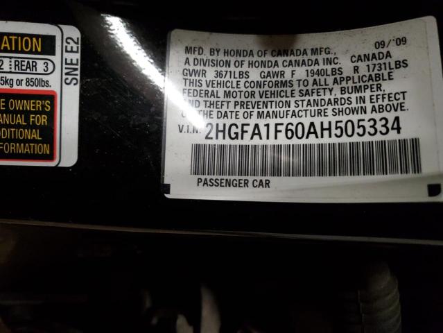 2HGFA1F60AH505334 - 2010 HONDA CIVIC LX-S Qara foto 12