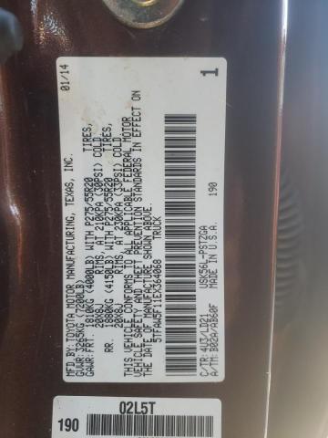 5TFAW5F11EX364068 - 2014 TOYOTA TUNDRA CREWMAX PLATINUM 棕色 照片 12