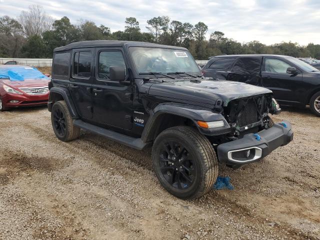 1C4JJXP6XNW227964 - 2022 JEEP WRANGLER U SAHARA 4XE BLACK photo 4